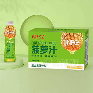 KLXZ菠蘿汁NFC復(fù)合果汁飲料箱裝招商500ml×12瓶