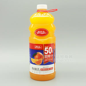 美汁言甜橙复合果汁饮料瓶装招商2L
