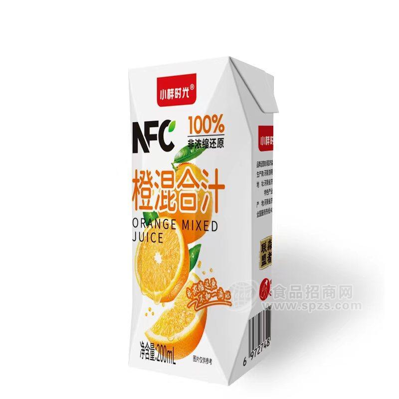 小样时光NFC果汁橙汁餐饮渠道盒装招商200ml