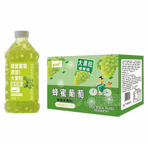 颶風(fēng)能蜂蜜葡萄大果粒復(fù)合果汁飲料箱裝招商1L×8瓶