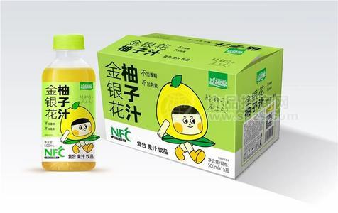 益和源金银花柚子汁复合果汁饮料箱装招商500ml×15瓶