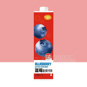 千喜多蓝莓复合果汁饮料盒装招商1.5L
