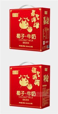 帝腾椰子牛奶含乳饮料礼品箱装招商380ml×10瓶