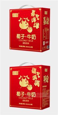 帝騰椰子牛奶含乳飲料禮品箱裝招商380ml×10瓶