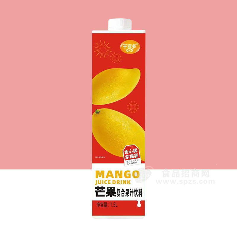 千喜多芒果复合果汁饮料盒装招商1.5L