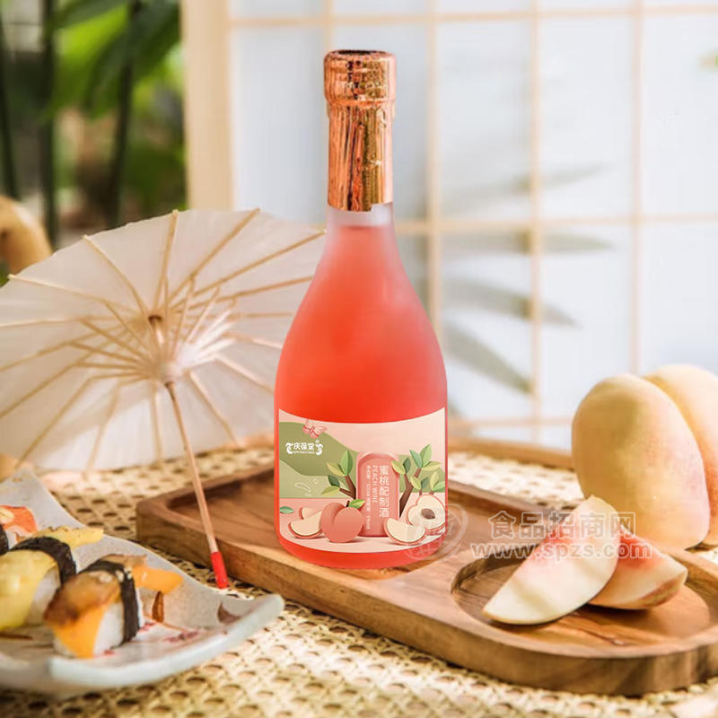 蜜桃配制酒加工定制 山东庆葆堂