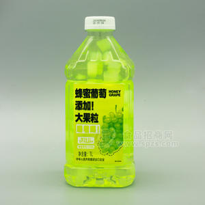 美汁言大果粒蜂蜜葡萄汁饮料方瓶装招商1L