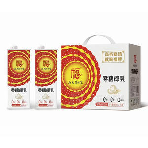 福字零糖椰乳植物蛋白飲料禮盒宴飲渠道招商1L×6瓶