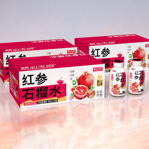 精彩無限 紅參石榴水植物飲料箱裝招商350ml×15瓶