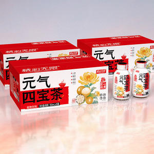 精彩無限 元氣四寶茶植物飲料箱裝招商350ml×15瓶