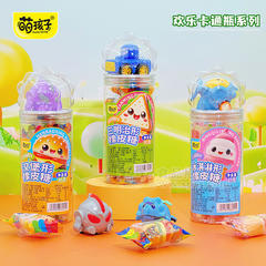 萌孩子欢乐卡通瓶橡皮糖系列 糖玩零食招商85g