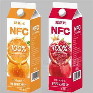 益正元100%NFC果汁屋頂盒1L裝餐飲渠道招商