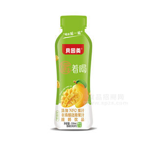 貝因美嚼著喝NFC芒果味酸奶飲品瓶裝招商330ml