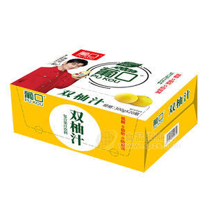 葡口双柚汁复合果汁饮料低糖箱装招商300g×20瓶