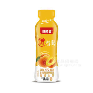 貝因美嚼著喝NFC黃桃味酸奶飲品瓶裝招商330ml