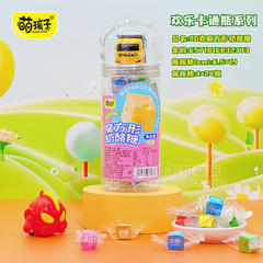 萌孩子欢乐卡通瓶系列魔方形奶酪糖 糖玩零食招商90g