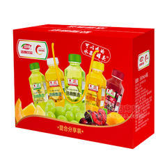 浩明甄选哈密瓜菠萝葡萄黄桃车厘子复合果汁饮料混合分享装
