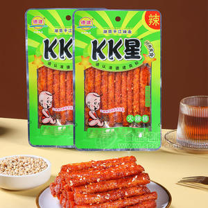 德建KK星調(diào)味面制品休閑食品火辣棒辣條袋裝招商86g