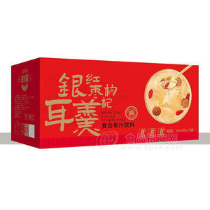 红枣枸杞银耳羹复合果汁饮料箱装招商420ml×15瓶
