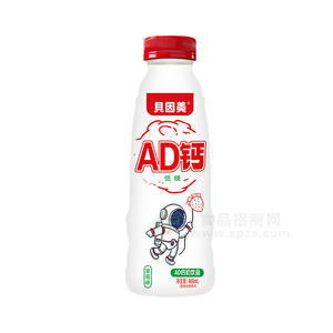 貝因美低糖AD鈣奶飲品草莓味AD鈣奶飲品瓶裝招商460ml