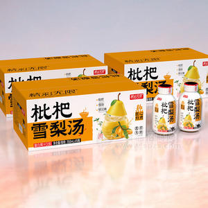 精彩无限 枇杷雪梨汤植物饮料箱装招商350ml×15瓶
