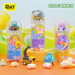 萌孩子欢乐卡通瓶棉花糖系列 糖玩零食招商