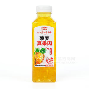 純樂(lè)威菠蘿真果肉復(fù)合果汁飲料瓶裝招商500ml