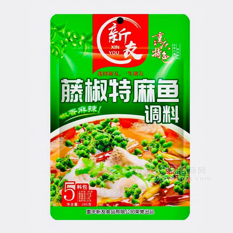 新友藤椒特麻鱼调料调味料245g