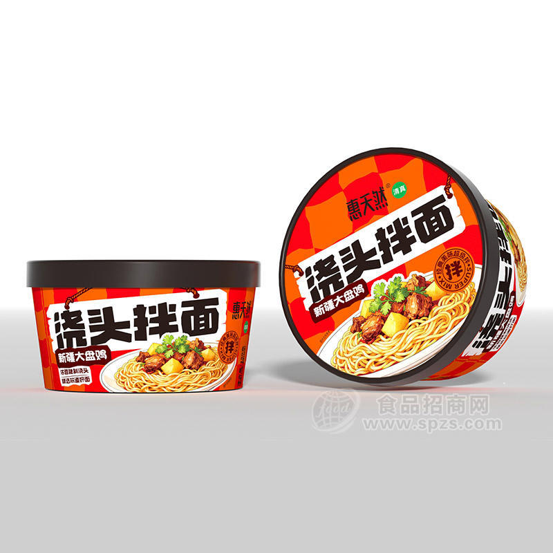 惠天然新疆大盘鸡浇头拌面方便食品