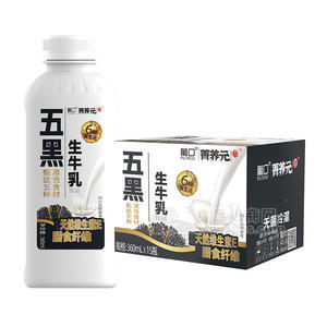 葡口无菌冷灌装五黑生牛乳饮品乳饮料360mlx15瓶