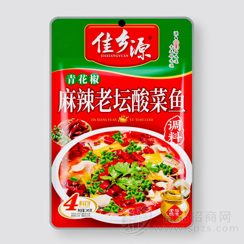 佳乡源青花椒麻辣老坛酸菜鱼调料345g