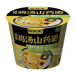 吃欢天鸡汤山药面方便食品方便面120g