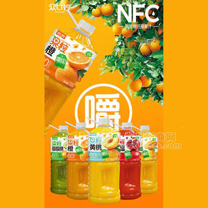 众口妙NFC多种口味果汁饮料2.5L