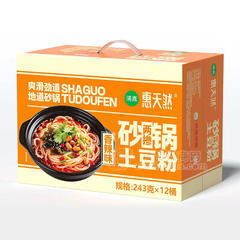 惠天然香辣味砂锅两掺方便食品243gx12桶
