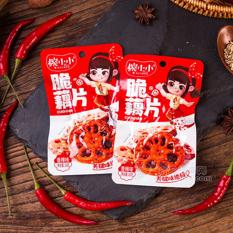 婉小小香辣味脆藕片休闲食品26g