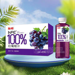 妙畅箱装NFC100%红葡萄汁果汁饮料500mlx15瓶