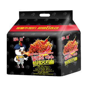 泓日6连包酷辣火鸡面方便面方便食品600g