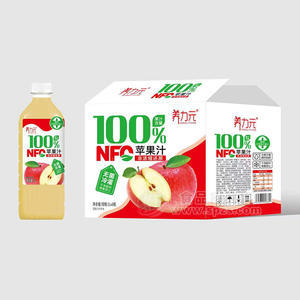 养力元100%NFC苹果汁果汁饮料1LX8瓶