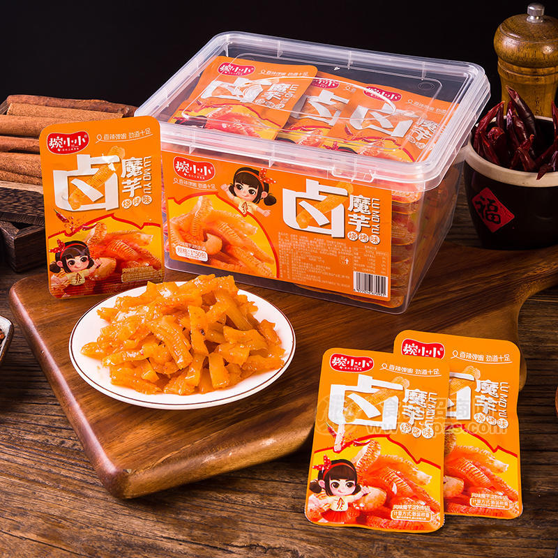 婉小小烧烤味卤魔芋休闲食品小零食