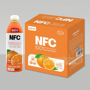 益正元NFC甜橙味橙复合果汁饮料1LX6瓶