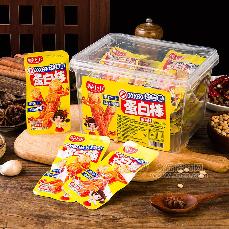 婉小小香辣味蛋白棒休闲食品散装称重