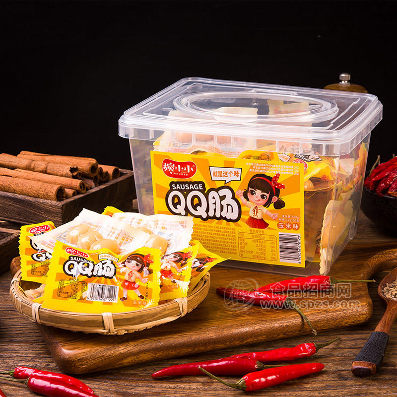 婉小小玉米味QQ肠休闲食品600g