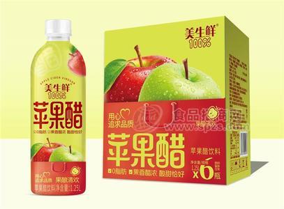 美生鲜苹果醋风味饮料1.25LX6瓶