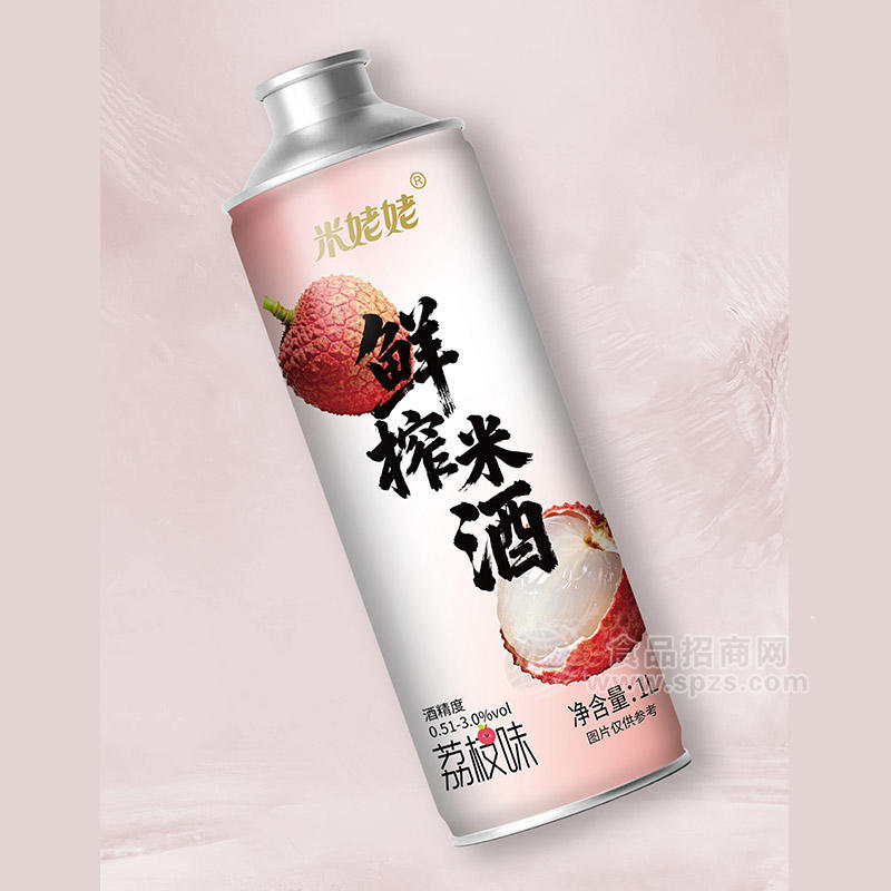 ·米姥姥鲜榨米酒荔枝味1L 