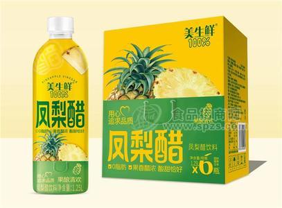 美生鲜凤梨醋饮料风味饮料1.25LX6瓶