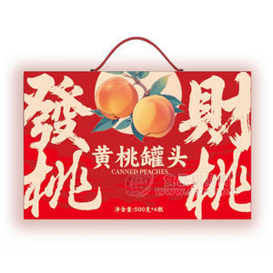 乡野食汇黄桃罐头休闲食品500gx4瓶招商
