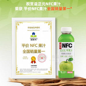 益正元NFC100%苹果汁饮料500ml