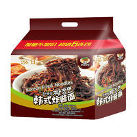 泓日六连包韩式炸酱面方便食品方便面600g