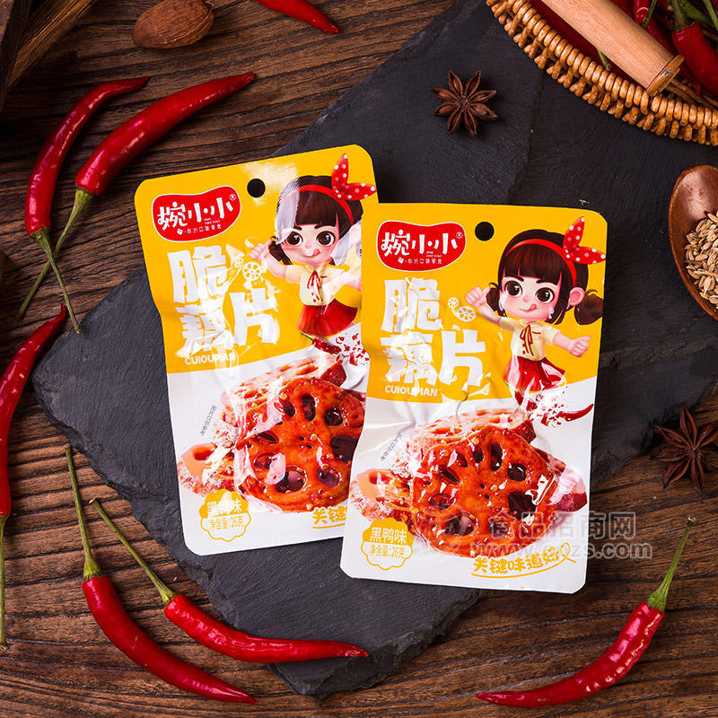 婉小小黑鸭味脆藕片休闲食品26g