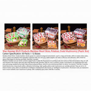 Wan Xiaoxiao $0.25 Products (Bamboo Shoot Slices, Potatoes, Enoki Mushrooms) (Plastic Box)